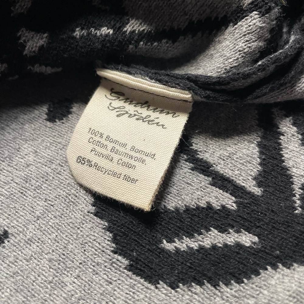 Gudrun Sjoden black / grey Violin Jumper 100% Cotton Tulip Festival Boho sz S - Picture 4 of 14